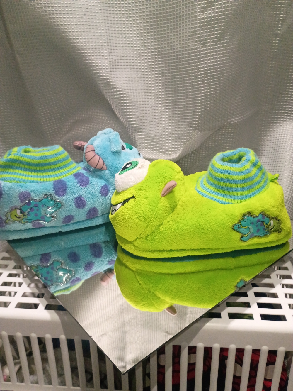 Kids Monster Slippers - Blue & Green Cozy Slip-Ons - Picture 4 of 6